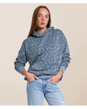 Gilded Intent Washed Camo Hooded Sweatshirt - Blue