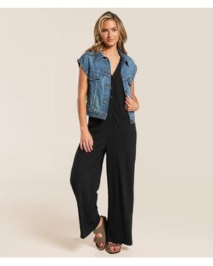 Z Supply Solace Wide Leg Jumpsuit - Blue