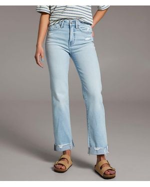 BKE Billie Cropped Straight Stretch Cuffed Jean - Blue
