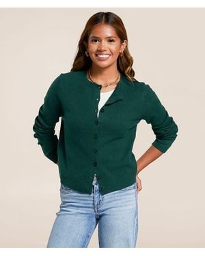 The Workshop Marled Cardigan Sweater - Green