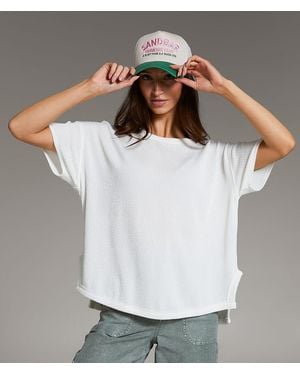 BKE Ribbed Knit Top - White