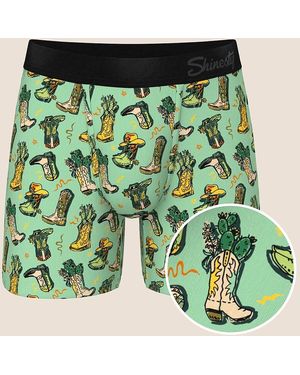 Shinesty The Line Dance Stretch Boxer Briefs - Green