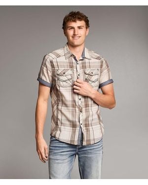 BKE Plaid Standard Shirt - Gray