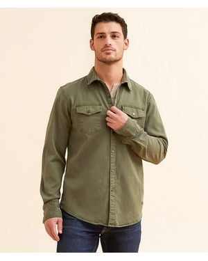 Outpost Makers Washed Athletic Stretch Shirt - Green