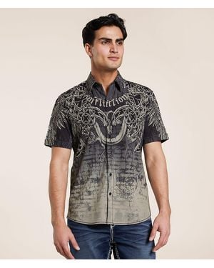 Affliction Vengeful Scream Stretch Shirt - Gray