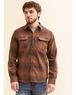 Salty Crew Fathom Tech Flannel Stretch Shirt - Brown