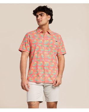 Chubbies The Rock-A-Croc Performance Stretch Shirt - Orange