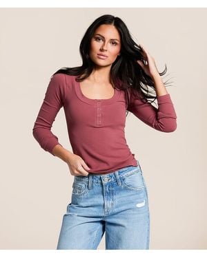 Free People Wide Awake Layering Top - Red