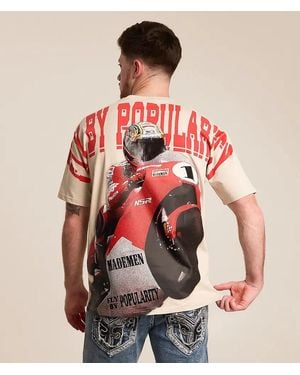 FLY by Popularity Motorcycle Oversized T-Shirt - Red