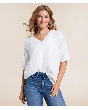 BKE Textured Top - White