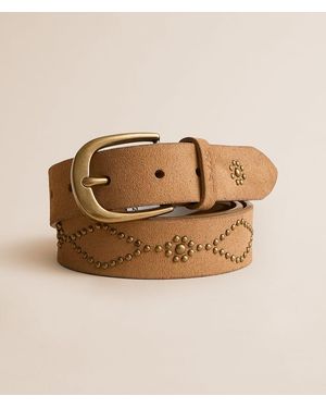 Levi's Basic Studded Leather Belt - Natural