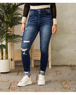 KanCan Signature;KanCan Kan Can Signature Kurvy Ultra High Rise Skinny Jean - Blue