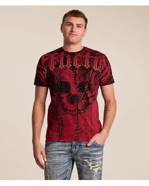 Affliction Chemical Rain T-Shirt - Red