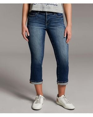 BKE Payton Straight Capri Stretch Cuffed Jean - Blue