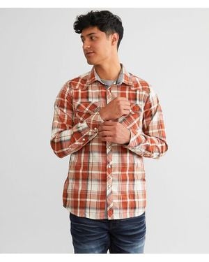 BKE Plaid Standard Shirt - Red
