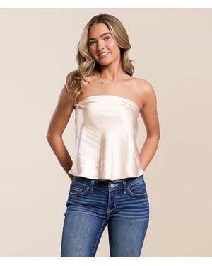 By Together Satin Tube Top - Blue