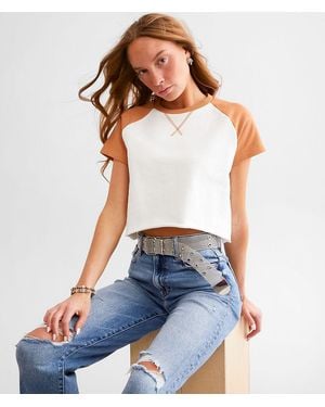 FITZ + EDDI Raglan Cropped T-Shirt - Blue