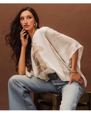 Sterling & Stitch Boots Batwing T-Shirt - Brown