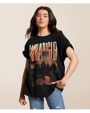 Wrangler Cowboys Oversized T-Shirt - Black