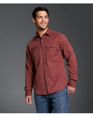 Outpost Makers Washed Athletic Stretch Shirt - Red