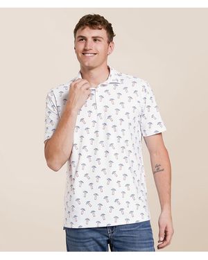 Tropical Bros Michelob Ultra Stretch Polo - White