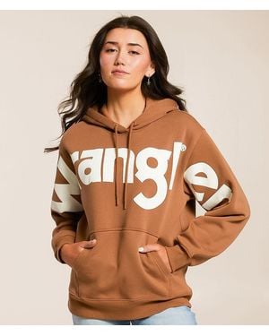 Wrangler Logo Hooded Sweatshirt - Brown