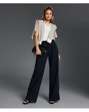 Buckle Black Pull-On Trouser Pant - Gray