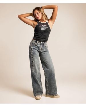 Miss Me High Rise Wide Leg Jean - Multicolor