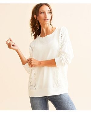 Daytrip Crochet Knit Pullover - White
