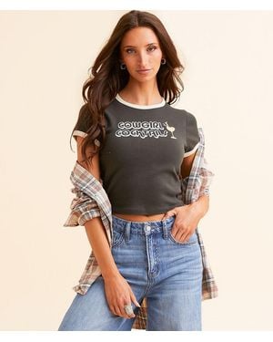 Modish Rebel Cowgirl Cocktails Baby T-Shirt - Blue