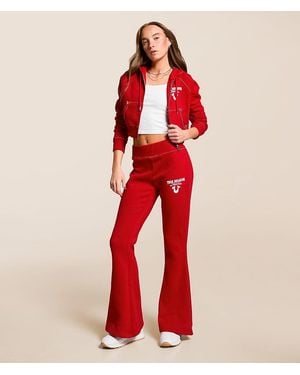 TRUE RELIGION Crystal Wing Flare Pant - Red