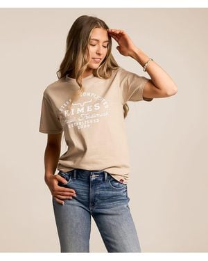 Kimes Ranch Heavy Text T-Shirt - Blue