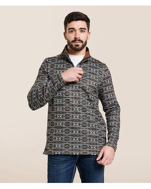 Gentry County Western Quarter Zip Pullover - Gray