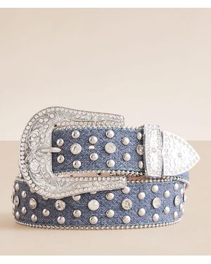 BKE Denim Glitz Belt - Blue