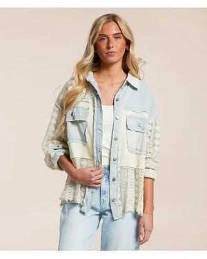 Pol Pieced Crochet Shirt - Natural