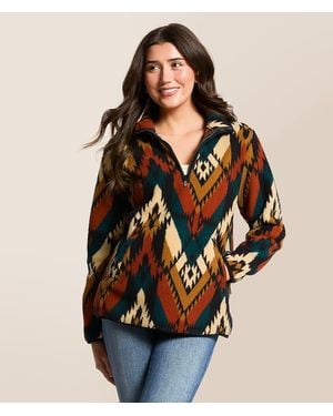 Wrangler Sherpa Quarter Zip Pullover - Multicolor