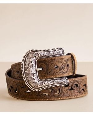 Ariat Paisley Scroll Leather Belt - Brown