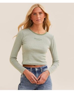 FITZ + EDDI Brooklyn New York Cropped T-Shirt - Gray
