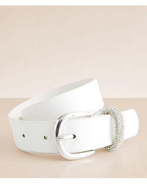 BKE Glitz Belt - White