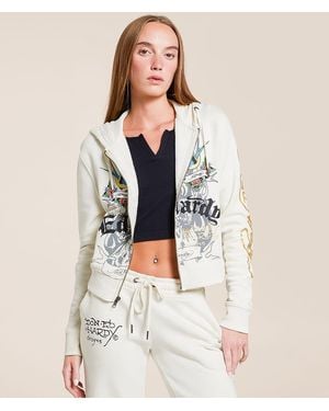 Ed Hardy Heart Hoodie - White