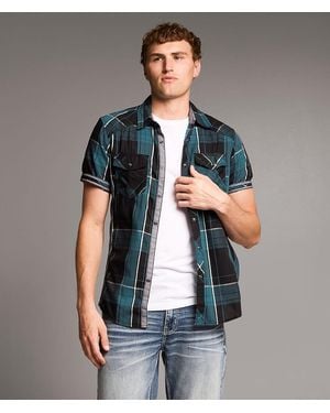 BKE Plaid Standard Shirt - Brown