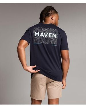 Maven Co-op Summit Lines Performance T-Shirt - Blue