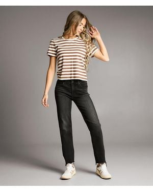 BKE Payton Cropped Straight Stretch Jean - Gray