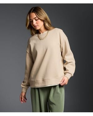 Buckle Black Layered Pullover - Natural