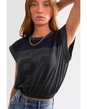 FITZ + EDDI Palm Springs Cropped T-Shirt - Black