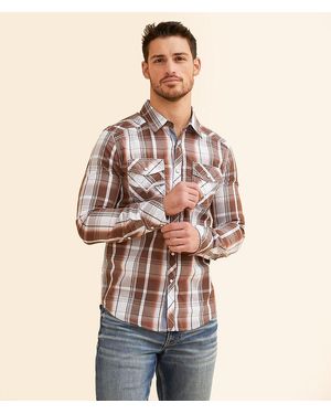 BKE Plaid Tailored Shirt - Natural