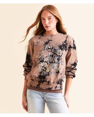 Affliction American Customs Rusted Badge Pullover - Brown