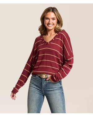 Blu Pepper Striped Top - Red