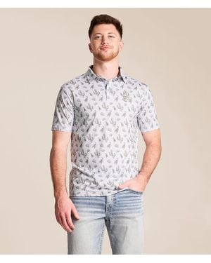 Flomotion Phoenix Open Calypso Cactus Performance Polo - Blue