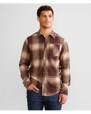 Outpost Makers Brushed Plaid Shirt - Brown